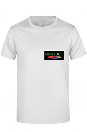T-Shirt weiss Herren mit IHREM Logo