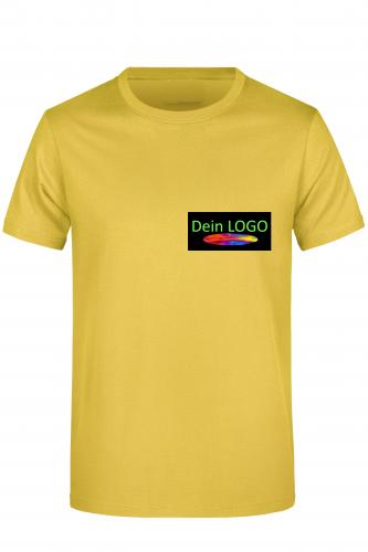 T-Shirt Gelb Herren mit IHREM Logo